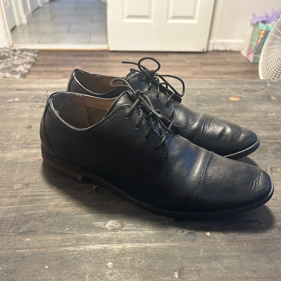 Van Heusen George Men’s Black Oxford Dress Shoes Size 10 - Picture 1 of 7